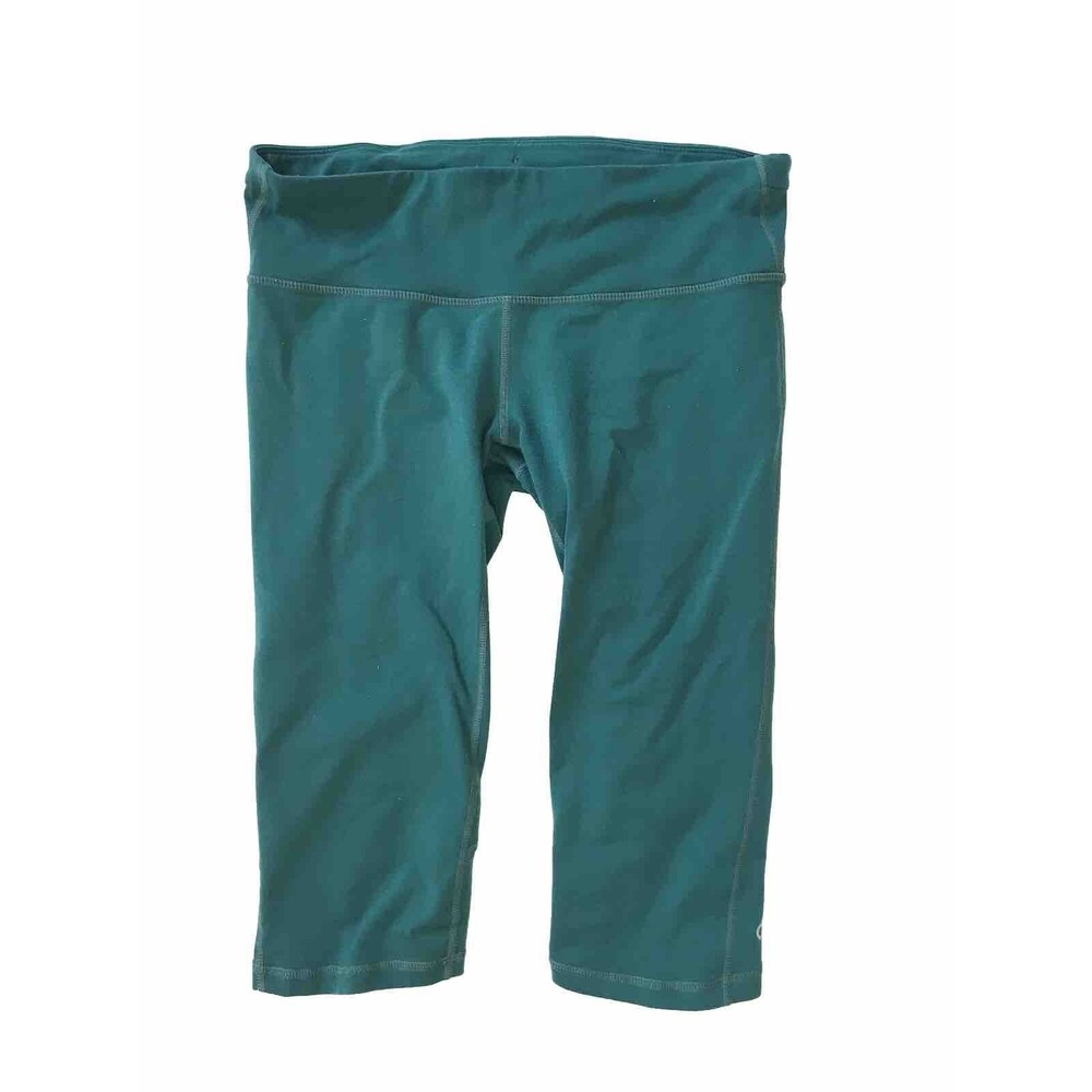 Gap Fit GFast Capri Crop Leggings Womens Size S Teal Green Yoga Athletic Workout